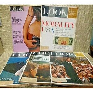 Bundle of Assorted Vintage Rare Look Magazines Original Issue Collectables Rare